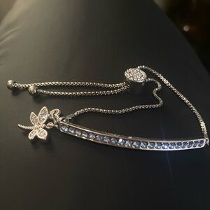 Elegant Silver Butterfly Bracelet